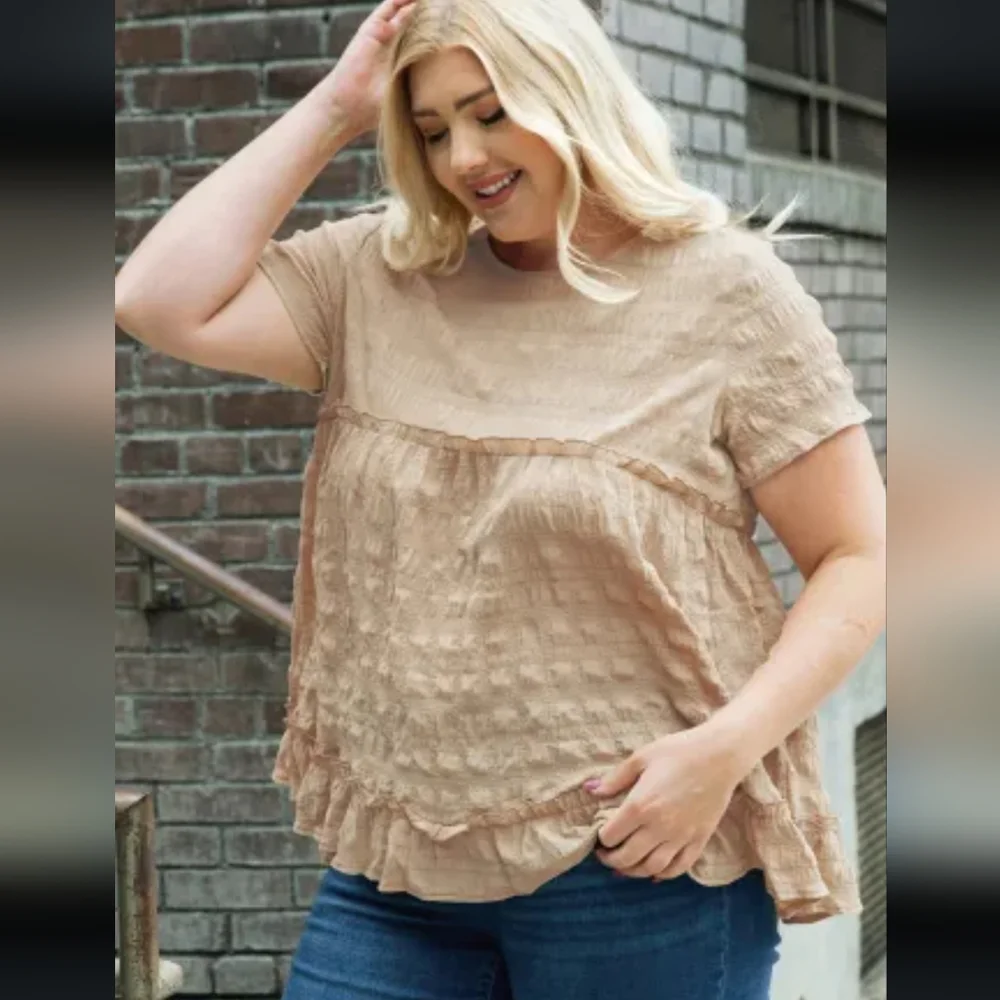 ♥️New Plus size crinkle top - Picture 6 of 11
